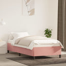 sengeramme 90x190 cm fløjl pink