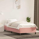 sengeramme uden madras 90x190 cm fløjl pink