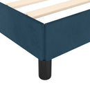 Sengeramme uden madras Mørkeblå 90x200 cm Fløjl