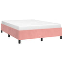 sengeramme uden madras 140x190 cm fløjl pink