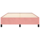 sengeramme uden madras 140x190 cm fløjl pink