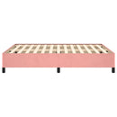 sengeramme 140x190 cm fløjl pink
