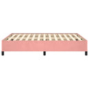 sengeramme uden madras 140x190 cm fløjl pink