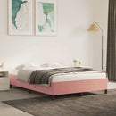 sengeramme uden madras 140x190 cm fløjl pink