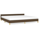 sengeramme uden madras 200x200 cm stof mørkebrun
