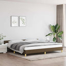 sengeramme uden madras 200x200 cm stof mørkebrun
