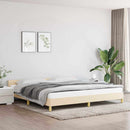 sengeramme uden madras 200x200 cm stof cremefarvet