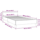 Sengeramme uden madras Mørkeblå 100x200 cm Fløjl