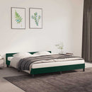 Sengeramme uden madras Mørkegrøn 160x200 cm Fløjl