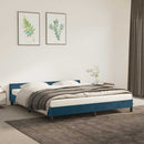 Sengeramme uden madras Mørkeblå 160x200 cm Fløjl