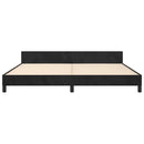 Sengeramme uden madras Sort 200x200 cm Fløjl