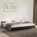 Sengeramme uden madras Sort 200x200 cm Fløjl