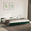 Sengeramme uden madras Mørkegrøn 200x200 cm Fløjl