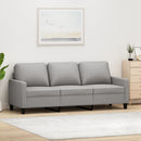 3-personers sofa 180 cm stof lysegrå