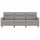 3-personers sofa 180 cm stof lysegrå