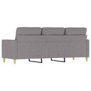 3-personers sofa 180 cm stof lysegrå