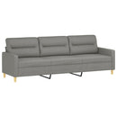3-personers sofa 210 cm stof mørkegrå