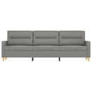 3-personers sofa 210 cm stof mørkegrå