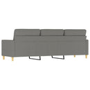 3-personers sofa 210 cm stof mørkegrå