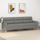 3-personers sofa 210 cm stof mørkegrå