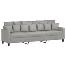 3-personers sofa 210 cm stof lysegrå