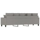 3-personers sofa 210 cm stof lysegrå