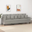 3-personers sofa 210 cm stof lysegrå