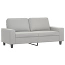 2-personers sofa 140 cm mikrofiberstof lysegrå