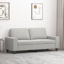2-personers sofa 140 cm mikrofiberstof lysegrå