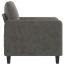 lænestol 60 cm velour mørkegrå