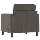 lænestol 60 cm velour mørkegrå