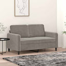 2-personers sofa 120 cm velour lysegrå