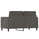 2-personers sofa 120 cm velour mørkegrå