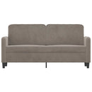 2-personers sofa 140 cm fløjl lysegrå