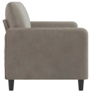 2-personers sofa 140 cm fløjl lysegrå