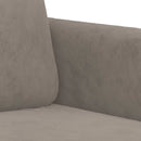 2-personers sofa 140 cm fløjl lysegrå