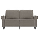 2-personers sofa 120 cm velour lysegrå