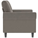 2-personers sofa 120 cm velour lysegrå