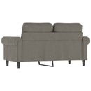 2-personers sofa 120 cm velour lysegrå