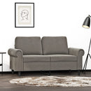 2-personers sofa 120 cm velour lysegrå