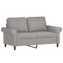 2-personers sofa 120 cm stof lysegrå