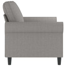 2-personers sofa 120 cm stof lysegrå