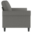 2-personers sofa 140 cm stof mørkegrå