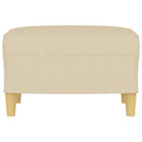 fodskammel 60x50x41 cm stof cremefarvet