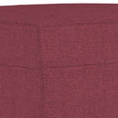 fodskammel 60x50x41 cm stof vinrød