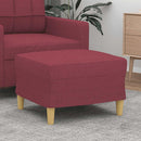 fodskammel 60x50x41 cm stof vinrød