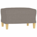 fodskammel 60x50x41 cm stof gråbrun