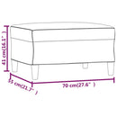 fodskammel 70x55x41 cm stof gråbrun