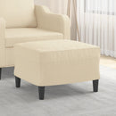 fodskammel 60x50x41 cm stof cremefarvet