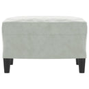 fodskammel 60x50x41 cm velour lysegrå